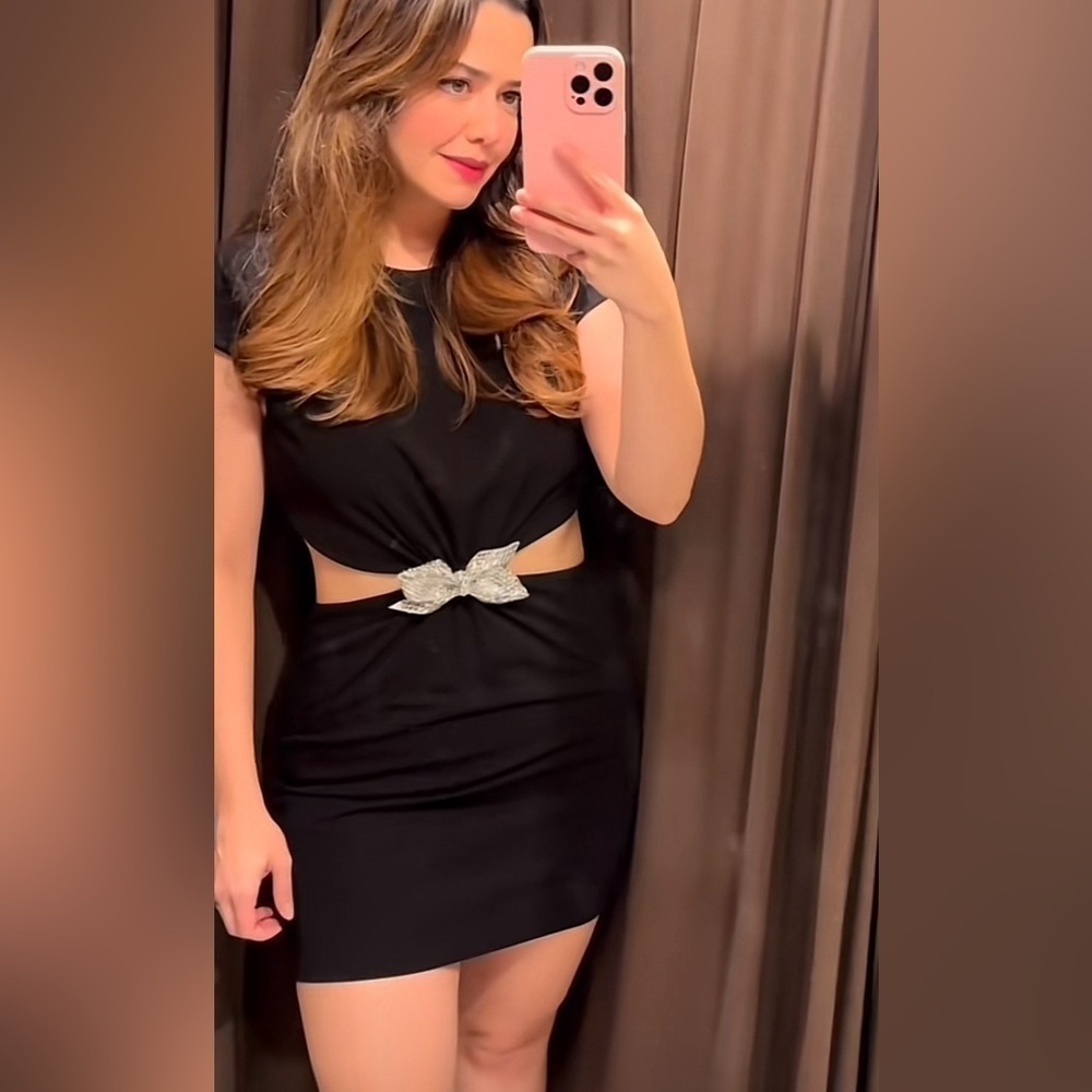 ZARA Jewel Bow cut out dress 4764/328 - Picture 6 of 10
